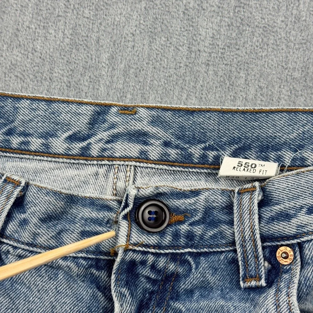 Vintage Levis 550 Jeans Men 38X32 Fits 36x32 Blue Relaxed Fit Denim Made In USA‎